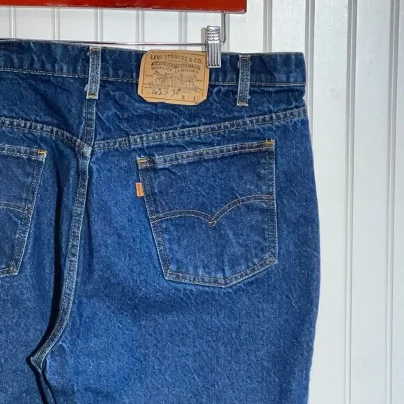 Vintage Levis 505 20505 Orange Tab Jeans Men’s 42X30 70s-80s USA Made Cowboy